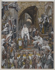 The Procession in the Streets of Jerusalem, illustration from The Life of Our Lord Jesus Christ
