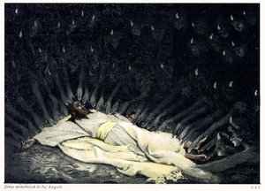 Jesus Ministered to by Angels