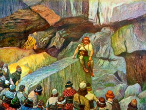Samson in the Caves of Etam by James Jacques Joseph after Tissot
