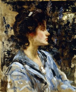 Young Woman in Blue - Miss H. Strom