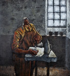 Quiet Kitchen Moment by James Kamande