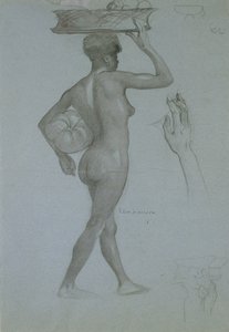 Black person Holding a Pumpkin by James Kerr Lawson