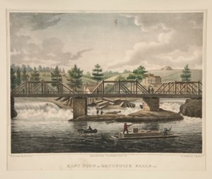 East View of Brunswick Falls, Me. by James Kidder