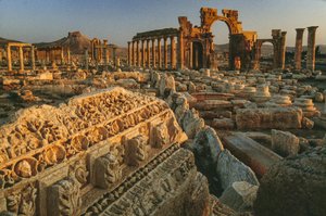 View of the Roman ruins at Palmyra. Palmyra, Syria. by James L Stanfield