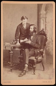 Portrait of Samuel Edward Warren 1831-1909 with Student, Before 1877 by James M Capper