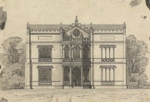 Preparatory Drawing for Design 21, Plate 19 of A Collection of Designs for Rural Retreats by James Malton