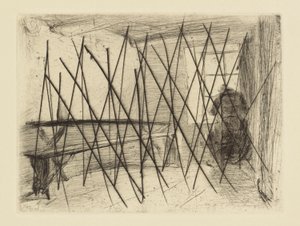 Impressions from Cancelled Plates by Whistler - The Miser by James Abbott McNeill Whistler