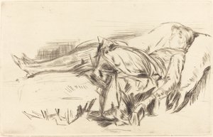 A Child on a Couch, No.2 by James Abbott McNeill Whistler