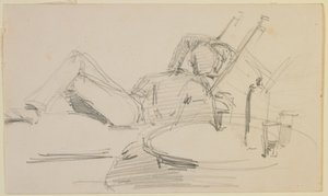 A Man Reclining on a Bed by James Abbott McNeill Whistler