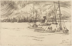 Amsterdam from the Tolhuis by James McNeill Whistler