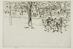 Boulevard Poissonnière, Paris by James McNeill Whistler