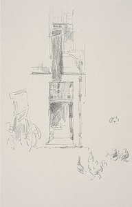 Cocks and Hens, Hôtel Colbert by James Abbott McNeill Whistler