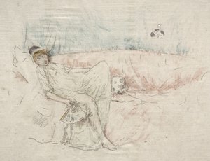 Draped Figure Reclining by James McNeill Whistler