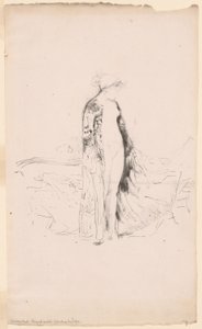 Draped Model, Standing by a Sofa by James Abbott McNeill Whistler
