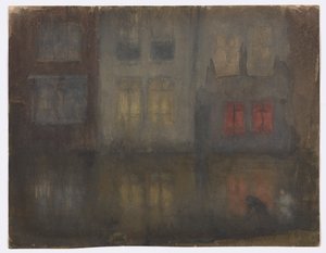 Nocturne: Black and Red–Back Canal, Holland