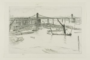 Old Hungerford Bridge by James Abbott McNeill Whistler