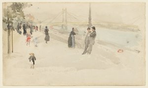 Pink and Silver - Chelsea, the Embankment by James McNeill Whistler