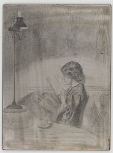 Reading by Lamplight
