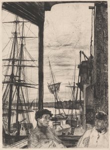 Rotherhithe K. 66 III from "The Thames Set" by James McNeill Whistler