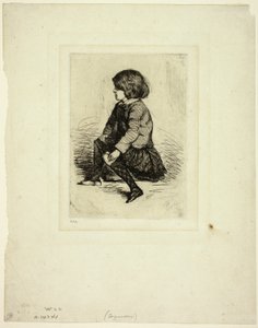 Seymour Haden, Jr, Seated by James Abbott McNeill Whistler
