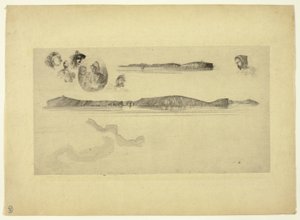 Sketches on the Coast Survey Plate by James Abbott McNeill Whistler