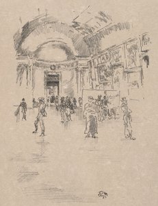 The Long Gallery, Louvre by James McNeill Whistler