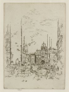 The Piazzetta, from the First Venice Set (Venice, A Series of Twelve Etchings) by James McNeill Whistler