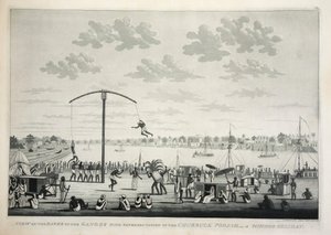 View on the Banks of the Ganges with representation of the Churruck Poojah by James Moffat