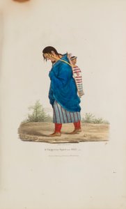 A Chippeway Woman and Child, from The Aboriginal Portfolio by James Otto Lewis