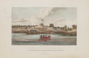 A View of the Butte Des Morts Treaty Ground; With the Arrival of the Commissioners Gov. Lewis Cass and Col. McKenny, from The Aboriginal Portfolio by James Otto Lewis