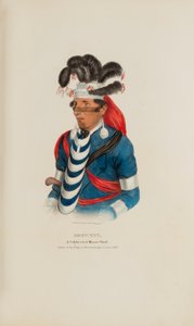 BREWETT; A Celebrated Chief Miami Chief, from The Aboriginal Portfolio by James Otto Lewis