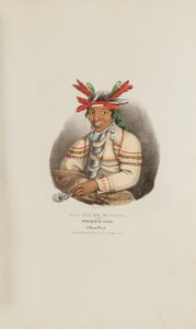 CAA-TAA-KE MUNG-GA or the Speckled Loon, A Miami Chief, from The Aboriginal Portfolio by James Otto Lewis