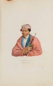 CAN-NO-SA-QUA; A Pottowattomie Chief, from The Aboriginal Portfolio by James Otto Lewis