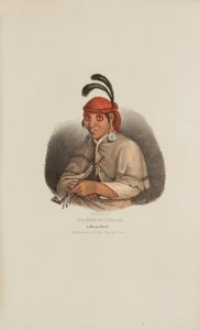 NA-SHE-MUNG-GA, A Miami Chief, from The Aboriginal Portfolio by James Otto Lewis
