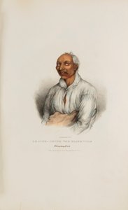 SHOUNK-CHUNK the Black Wolf; A Winnebago Chief, from The Aboriginal Portfolio by James Otto Lewis