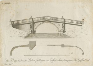 Chillington Park - Bridge: engraving, nd [c 1789]
