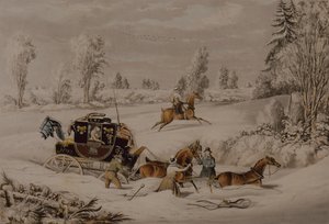 The Mail Coach in a Drift of Snow