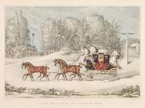 The Mail Coach in a Storm of Snow