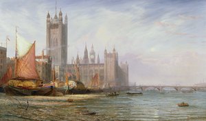 The Houses of Parliament and Westminster Bridge, c.1875