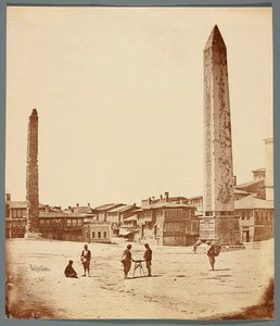 “Obelisks in the Hippodrome” [Istanbul. Hippodrome in front of the Blue Mosque with two obelisks - in the foreground, the Obelisk of Theodosius] by James Robertson