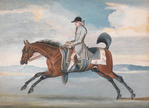 Racehorse at Exercise, Ridden by a Training-Groom