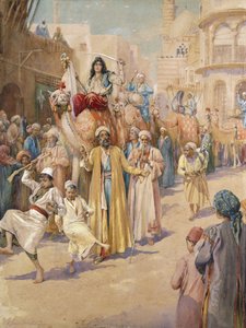 An Arab Wedding Procession Through Cairo