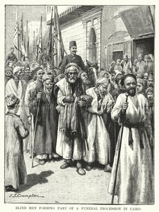 Blind Men forming Part of a Funeral Procession in Cairo by James Shaw Crompton