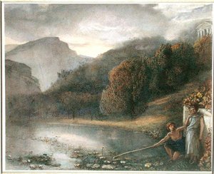Landscape with a Temple and Pastoral Figures by James Smetham