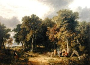 Encampment in a Wooded Landscape by James Stark