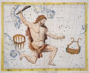 Constellation of Hercules with Corona and Lyra, plate 21 from 