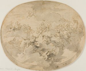 Design for Ceiling Fresco: Apollo and the Muses with Minerva Destroying Ignorance