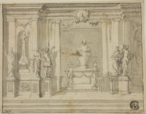 Inner Portico with Statues by James Thornhill