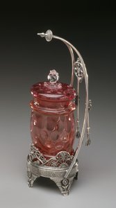 Pickle Jar on Stand with Tongs