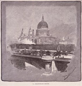 Blackfriars Bridge, London, 1796 by James Walker